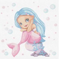 Картини по номерах акрил. Блакитна русалочка 30х30см KHO6047/Ідейка/