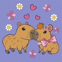 Картини по номерах Капібари in Love 25х25см 955480/Santi/(30)