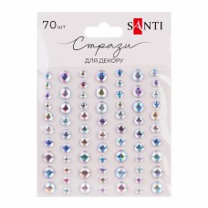 Стрази самокл. "Santi" прозорі 70шт №742991