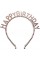 Обруч для волосся "Happy birthday" бусинки рожеве золото №15111(20)
