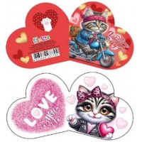 Валентинка 15,1х,8,2см №ЛВО25-74/7794/Мандарин/(10)