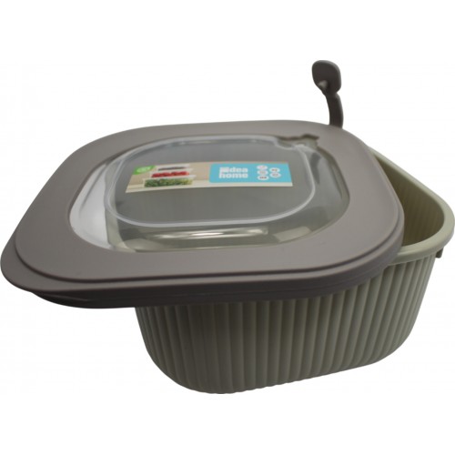 Контейнер для харч. прод. пласт. "Idea Home Line Box Bej" 0,6л квадр. №00681(24)