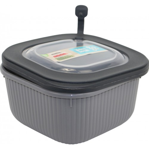 Контейнер для харч. прод. пласт. "Idea Home Line Box Gray" 0,6л квадр. №00681(24)