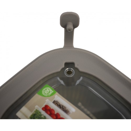 Контейнер для харч. прод. пласт. "Idea Home Line Box Gray" 0,6л квадр. №00681(24)