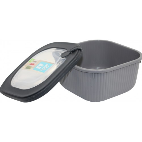 Контейнер для харч. прод. пласт. "Idea Home Line Box Gray" 0,6л квадр. №00681(24)