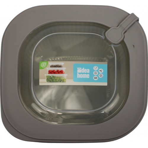 Контейнер для харч. прод. пласт. "Idea Home Line Box Gray" 1,1л квадр. №00682(24)