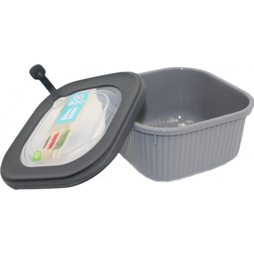 Контейнер для харч. прод. пласт. "Idea Home Line Box Gray" 1,1л квадр. №00682(24)