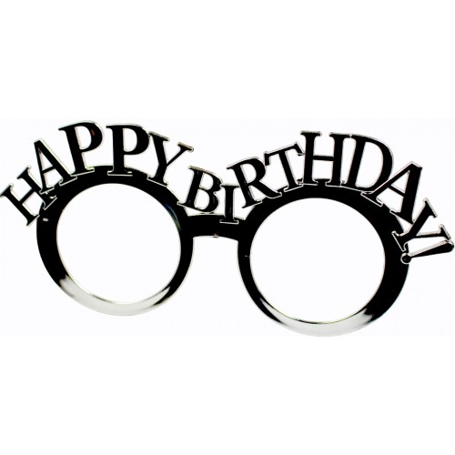 Окуляри "Happy birthday" срібло №15814(12)