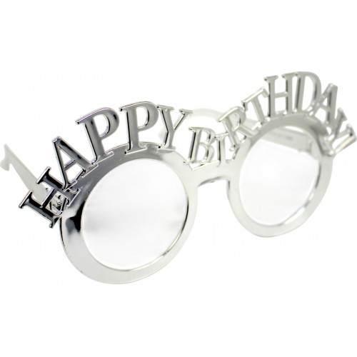 Окуляри "Happy birthday" срібло №15814(12)