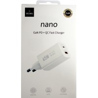 Зарядний пристрій Wiwu Type C, USB/Breidon/