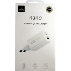 Зарядний пристрій Wiwu Type C, USB/Breidon/