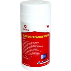 Серветки вологі для очищення екранів "Optima" NEO(100шт) №E72620(15)