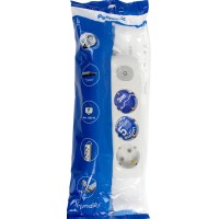 Подовжувач "Panasonic" 3гнізда 3м+зазем. захисні шторки,з вимикачем 16A сірий№WLTA0433-2GR