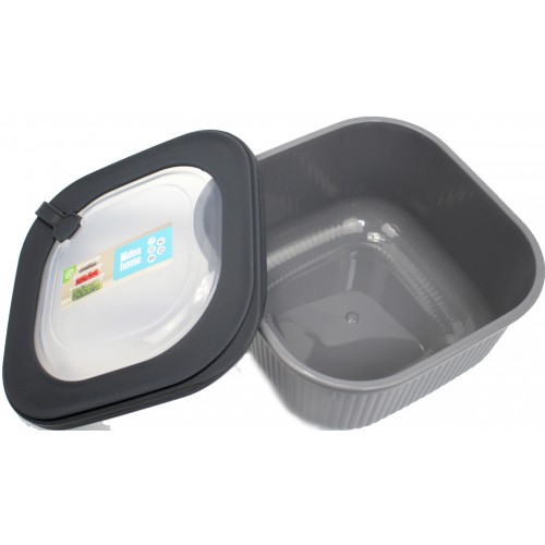 Контейнер для харч. прод. пласт. "Idea Home Line Box Gray" 1,1л квадр. №00682(24)