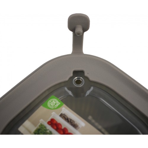 Контейнер для харч. прод. пласт. "Idea Home Line Box Gray" 1,8л квадр. №00683(24)