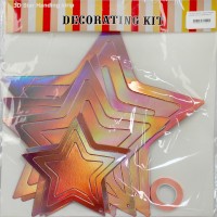 Гірлянда декор "Зірка" велика рожеве золото №16233(12)