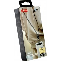 Кабель Type-C > Type C Havit HV-CB6340 PD60W 3A 1.2м black