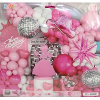 Набір кульок повітр. для фотозони "Рожевий діско" №QQL-1869(10)