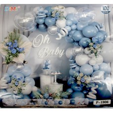 Набір кульок повітр. для фотозони "Блакитний" №QQL-1906(10)