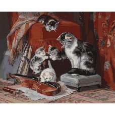 Картини по номерах акрил. "Маленькі музиканти" 40х50см №KHО4331/Ідейка/