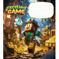 Зошит 12арк. кліт. Школярик "Exciting game" ВД-лак №012-3438K(30)(300)