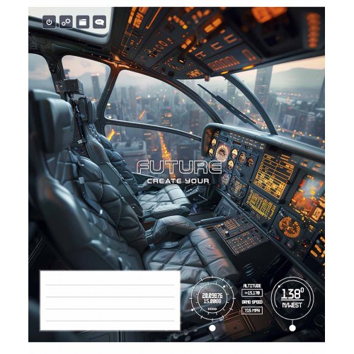 Зошит 36арк. лін. Школярик "Create your future" ВД-лак №036-3474L(20)(120)