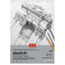 Блок для ескізів та малювання пруж. 50/115 А3 "Muse" №PB-SC-050-332(4)