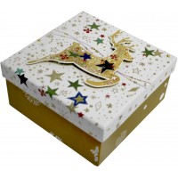 Коробка подарункова 20х20х9,5см оливкова №279-29-L