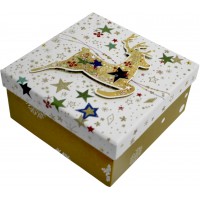 Коробка подарункова 15,5х15,5х7,5см оливкова №279-29-S