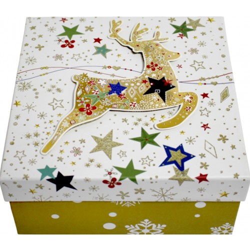 Коробка подарункова 15,5х15,5х7,5см оливкова №279-29-S