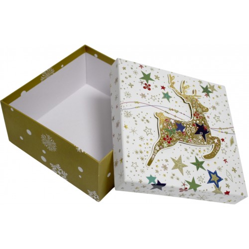 Коробка подарункова 15,5х15,5х7,5см оливкова №279-29-S