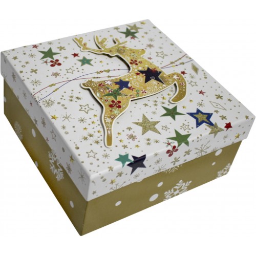 Коробка подарункова 15,5х15,5х7,5см оливкова №279-29-S