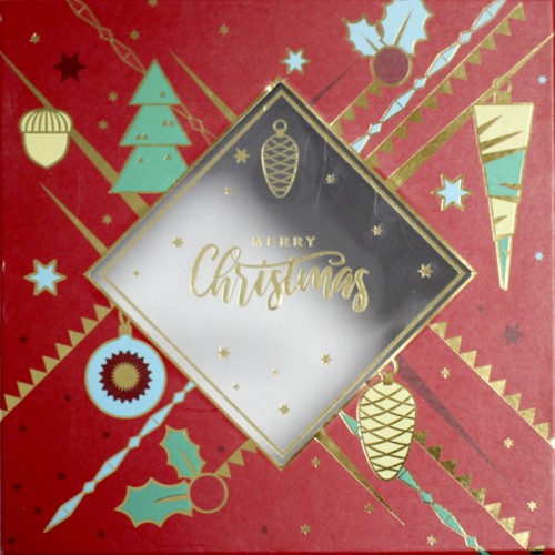 Коробка подарункова 19х19х9,5см червона №730-15-L