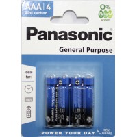 Батарейки Panasonic General Purpose R-03/блістер 4шт (12)(60)