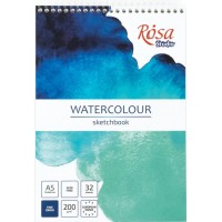 Скетчбук пруж. 32/200 А5 бірюзовий №6900501/Rosa Studio/
