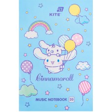 Нотний зошит А4 20арк. Cinnamoroll №CR26-404/Kite/(10)