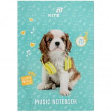 Нотний зошит А4 20арк. Studio Pets №SP26-404/Kite/(10)