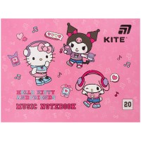 Нотний зошит А5 20арк. Hello Kitty №HK26-405/Kite/(10)