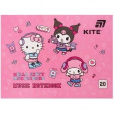 Нотний зошит А5 20арк. Hello Kitty №HK26-405/Kite/(10)