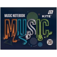 Нотний зошит А5 20арк. Music №K26-405/Kite/(10)