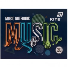 Нотний зошит А5 20арк. Music №K26-405/Kite/(10)