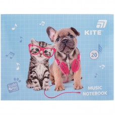 Нотний зошит А5 20арк. Studio Pets №SP26-405/Kite/(10)