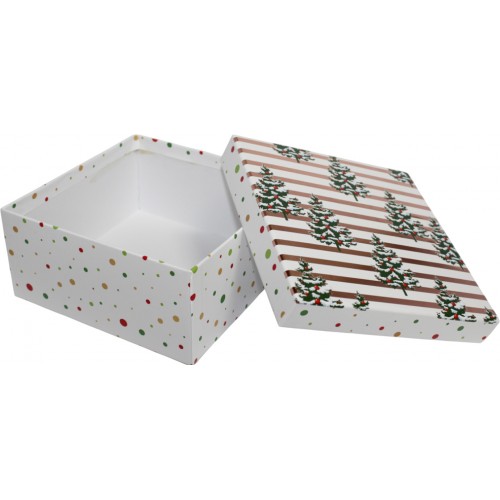 Коробка подарункова "Buromax" Новий Рік 18х18х8,5см №BM.23332-2