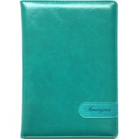 Щоден. А5 "Мандарин" недат. 160арк. лін. шкірзам бірюзовий №9424(20)