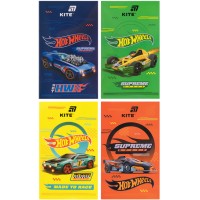 Блокнот А6 50арк. б/лін. тв. обкл. Hot Wheels №HW26-195/Kite/(12)