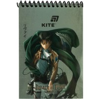 Блокнот пруж. А6 48арк. б/лін. Attack on Titan №AT26-196/Kite/(20)