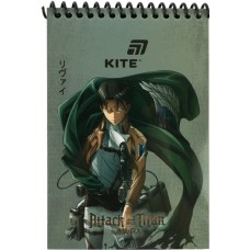Блокнот пруж. А6 48арк. б/лін. Attack on Titan №AT26-196/Kite/(20)