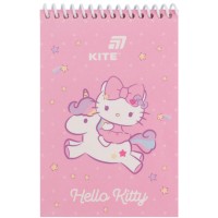 Блокнот пруж. А6 48арк. б/лін. пласт. Hello Kitty №HK26-196-1/Kite/(20)