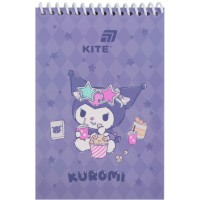 Блокнот пруж. А6 48арк. б/лін. пласт. Hello Kitty №HK26-196-2/Kite/(20)