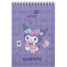 Блокнот пруж. А6 48арк. б/лін. пласт. Hello Kitty №HK26-196-2/Kite/(20)